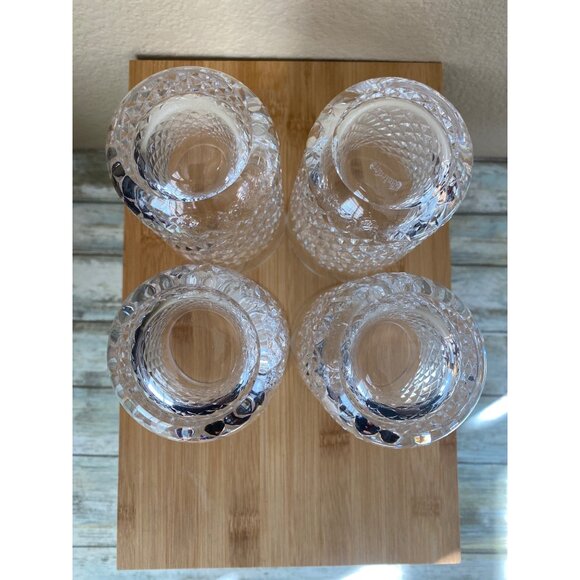 Waterford Alana Flat Tumblers 12 oz 4.5" H Set of 4 Vintage Signed - Picture 4 of 8